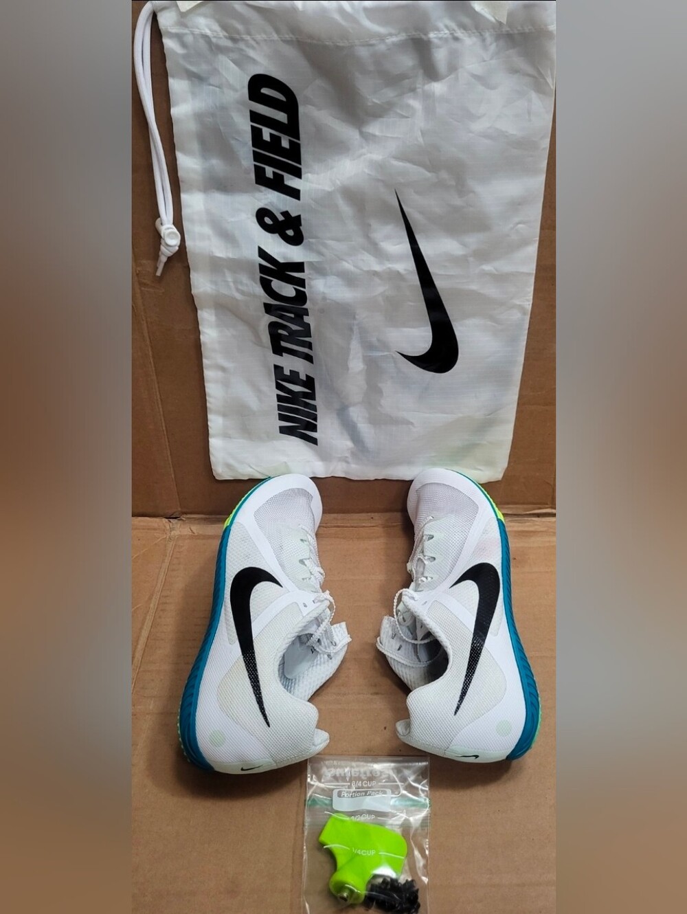 Nike Zoom Rival Multi Track Spike White/Black/Green Men Size 13 NEW